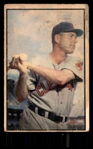 1953 Bowman Color Dale Mitchell High Number! #119 Low Grade Baseball Card