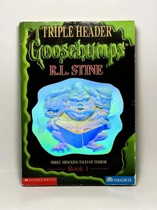 2nd Print Triple Header Book 1 Goosebumps RL Stine YA Horror Acceptable Vintage - Picture 1 of 23