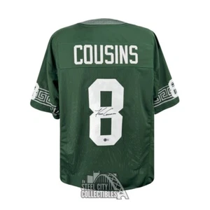 Kirk Cousins Autographed Michigan State Custom Green Football Jersey - BAS COA - Picture 1 of 1