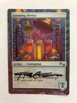 MTG ARTIST PROOF UNSTABLE JAMMING DEVICE SIGNED BY FRANZ VOHWINKEL UNCOMMON - Image 1 of 4