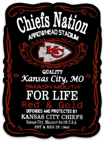 Kansas City Chiefs "Nation For Life"  Mini Poster Type NFL Football MAGNET Cover