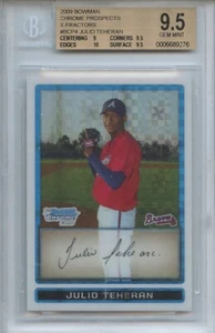 2009 Bowman Chrome Prospects X-Fractor /299 Julio Teheran #BCP4 - BGS 9.5 GEM! - Picture 1 of 1