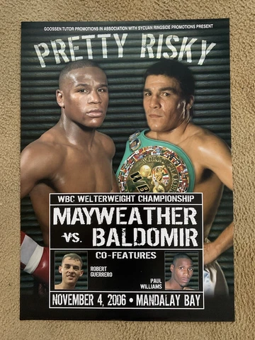Floyd Mayweather Jr. vs Carlos Baldomir 2006 On-Site Title Fight Poster; 19x27 Cover