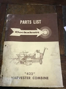 PIEZAS COMBINADAS ORIGINALES COCKSHUTT 422 PT MANUAL C804R 1960 - Imagen 1 de 1