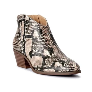Botines Scoop para mujer 9 con tachuelas imitación estampado de serpiente botas de tacón bloque nuevos en caja - Imagen 1 de 8
