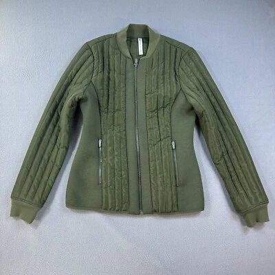 Chaqueta Fabletics Mujer Mediana Verde Manga Larga Cremallera Completa Acolchada Frontal Puffer Foto 1 de 4