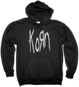 KORN LOGO Band Heavy Cotton Black All Size Hoodie For Men C008 - Picture 1 of 4