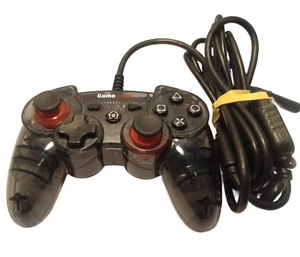 GameStop PlayStation 3 Controller Black Red Corded Transparent Tested Works - Picture 1 of 5