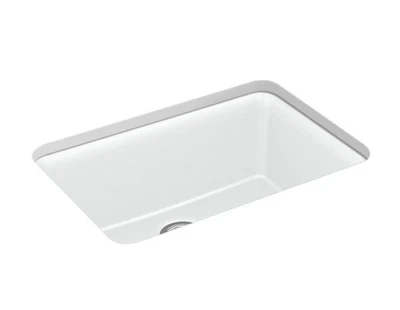 Kohler K-28000-CM6 Cairn 27-1/2" Undermount 1 Basin Composite Kitchen Sink-White - Image 1 of 4