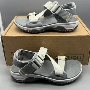 Kuru aktuelle wasserdichte Damen-Sandalen 7 grau Riemchen-Slipper Freizeit Komfort neu mit Karton - Bild 1 von 14