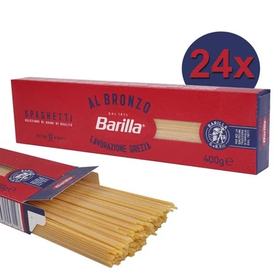 24x Barilla Al Bronzo Spaghetti Pasta Nudeln Vegan Gastro Groß-Pack 400g - Bild 1 von 4