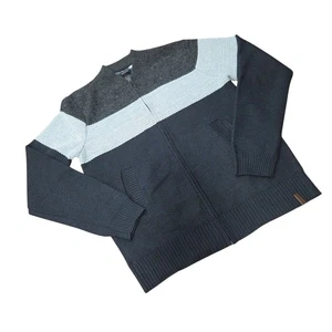 Buffalo David Bitton Willder Polarfleece gefütterte Strickjacke durchgehender Reißverschluss Größe Large NEU - Bild 1 von 10