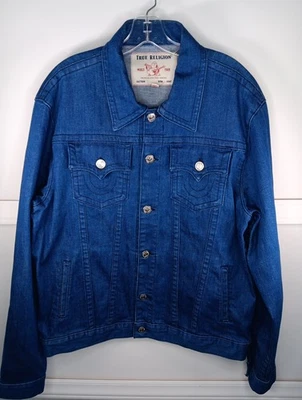 Chaqueta de Camionero True Religion Denim XXL Azul Botón Delantero Mangas Largas Usada en Excelente Condición Foto 1 de 4