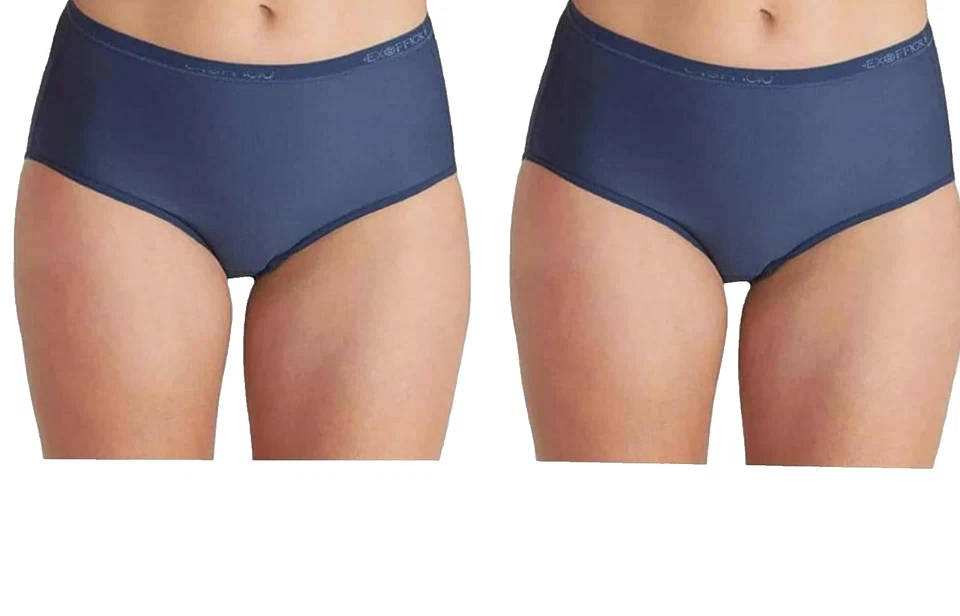 ExOfficio Women's Size M Give-N-Go 2.0 Full Cut Brief Travel Underwear Ink Blue