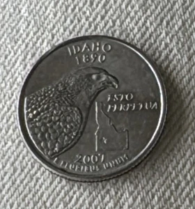 2007 P Idaho State Quarter Cent Coin From US Mint 25 Cents Esto Perpetua 1890 - Picture 1 of 3