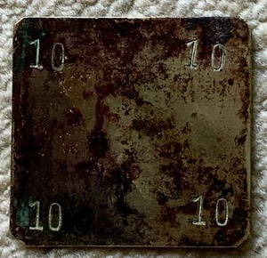 Messing-Gewicht Griechenland , 10 Drachm. - ~ 32 g , 40er/50er J. - Bild 1 von 2