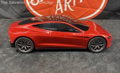 Hot Wheels Rc Tesla Roadster Red Electric Remote Control Car Complete Set - Image 1 of 4