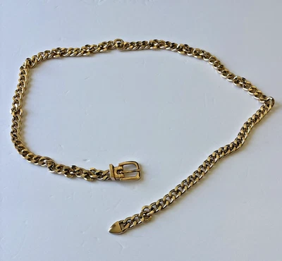 Cinturón de eslabones de cadena dorado vintage Foto 1 de 4