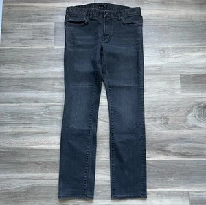 John Varvatos Jeans Mens 32 x 30 Black Bowery Denim Slim Straight Pants - Picture 1 of 13