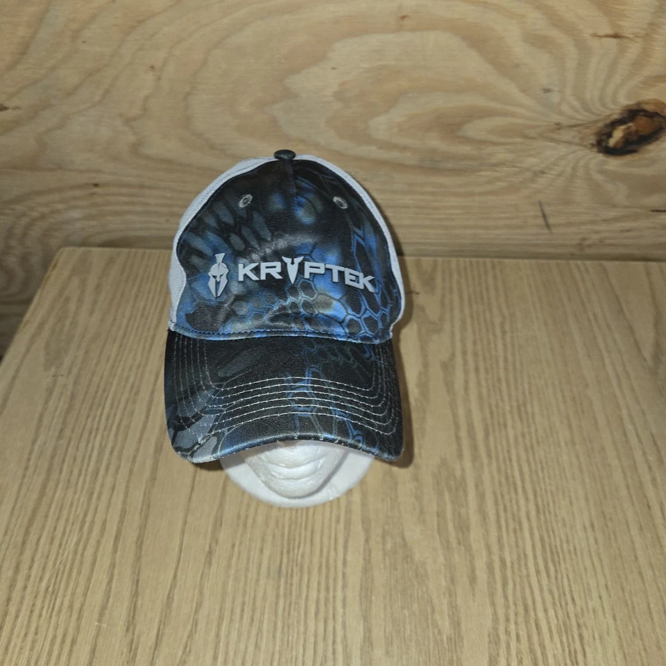 Kryptek Blue Camo MESH  Gray Back Tactical Shooting Hunting Hat Cap Strapback  - Image 1 of 4