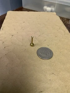 Puppenhaus Miniaturen kleine Messing Vase - Bild 1 von 6