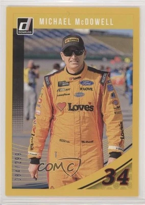 2019 Panini Donruss NASCAR Gold /299 Michael McDowell #45 - Image 1 of 2