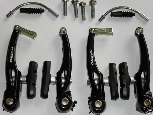 1Pair V BRAKES (Front + Rear) Cycle Mountain Bike BMX Hybrid BLACK↟ - Image 1 of 4