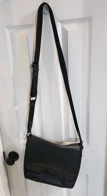 Coach Signature Leather Crossbody Handbag Color: GUNMETAL/BLACK - Image 1 of 4