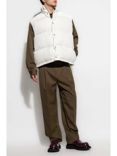 Gilet imbottito Bottega Veneta in popeline smerigliato 133027649
