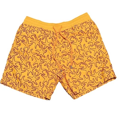 Bañador Vilebrequin naranja para hombre estampado de estrellas de mar talla grande raro hecho Foto 1 de 4