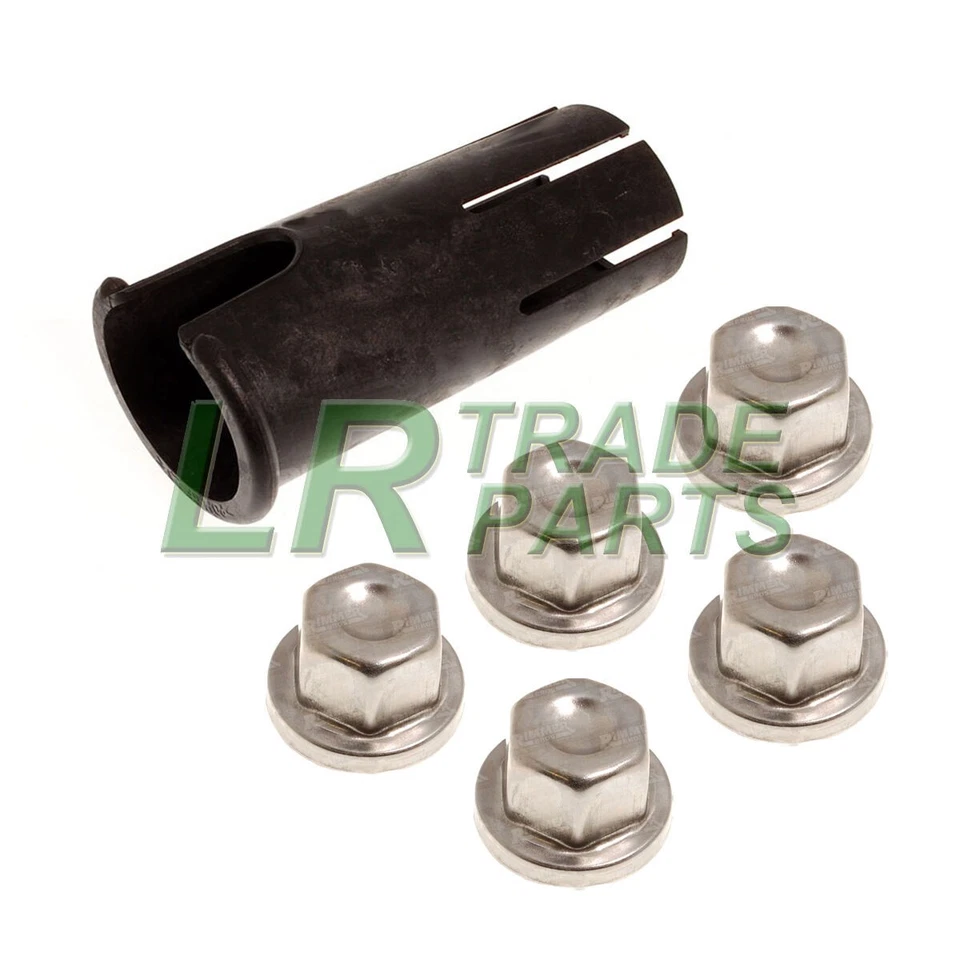 ALLMAKES 4X4 / BEARMACH UK / BRTPART LAND ROVER DEFENDER DISCOVERY BLOCCO RUOTA DADO STRUMENTO DI RIMOZIONE E COPERTURE X5