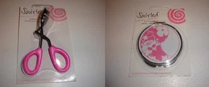Swirled Cosmetics 2 Piece Beauty Set ~ Mirror & Eyelash Curler ~ New With Tags - Picture 1 of 5