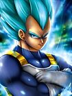 3D Anime Poster 11,6 Zoll x 15,5 Zoll holographisches Poster, Illusion Flip Image (Vegeta)