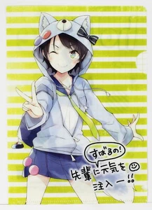 Hololive x Family Mart Mini durchsichtiger Aktenordner Oozora Subaru Uniform Stil Japan - Bild 1 von 4