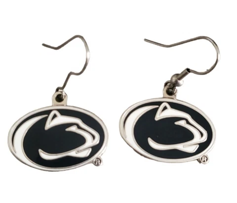 Wincraft Carolina Panthers Silvertone Dangle Earrings Cover