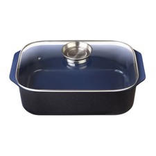 GSW Griglia Gourmet Ceramica Blu Cobalto 40x26x11 cm INDUZIONE