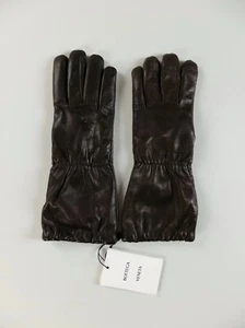 BOTTEGA VENETA brown soft nappa leather gloves Size 8.5 / Large designer NWT - Picture 1 of 8