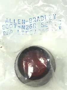 ALLEN BRADLEY 800T-N26R RED LENS COLOR CAP W/ GASKET SER C NEW FACTORY SEALED - Picture 1 of 6