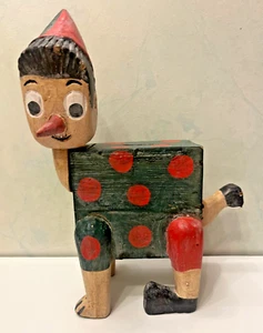 Figurine Wooden Bank Vintage Pinocchio Tirelire en bois - antic vintage 10" - Picture 1 of 16