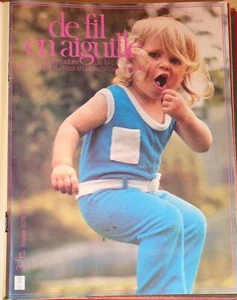 Classeur 15 revues de fil en aiguille 46 à 60 1972 couture coupe tricot VINTAGE - Imagen 1 de 6
