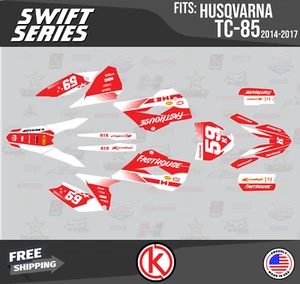 Graphics Kit for Husqvarna TC85 2014 2015 2016 2017 Swift-Red - Picture 1 of 6