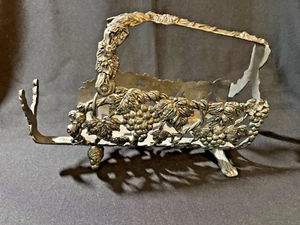 Portabotellas de Vino Vintage Servidor Plateado Ajustable Vid de Uva 12 pulgadas - Imagen 1 de 7