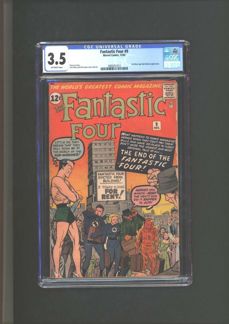 FANTASTIC FOUR #5 CGC 6.0 CR/OW PAGES