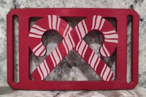 GRIP6 GÜRTELSCHNALLE - ZUCKERSTANGEN - ROT ELOXIERT - 1,5 ZOLL BREIT - Bild 1 von 3