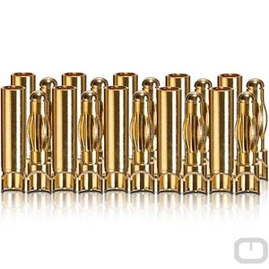 Goldkontakt Verbinder L-Form Stecker Buchse 4.0 mm 10 Paar partCore - Picture 1 of 3