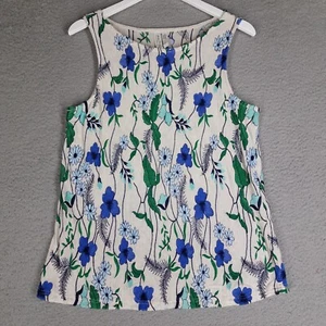 Meadow Rue Anthropologie Tank Top Women's Large Floral Cottagecore Embroidered - Picture 1 of 8