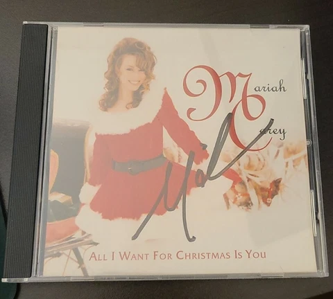 MARIAH CAREY SIGNED ALL I WANT FOR CHRISTMAS IS YOU CD AUTOGRAPHED W/COA+PROOF B Cover