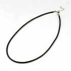 BLACK Leather Cord Necklace,Nickel Free, Platinum Metal Color 3 necklaces 1 lot