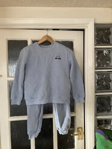 DKNY Boys Blue Jersey Ribbed Jogging Set Tracksuit Lounge Set Age 10 Years 140cm - Picture 1 of 13