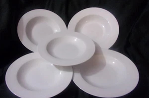 [lot of 5] ~10 Strawberry Street Classic White Porcelain rimmed soup/salad Bowls - Picture 1 of 8
